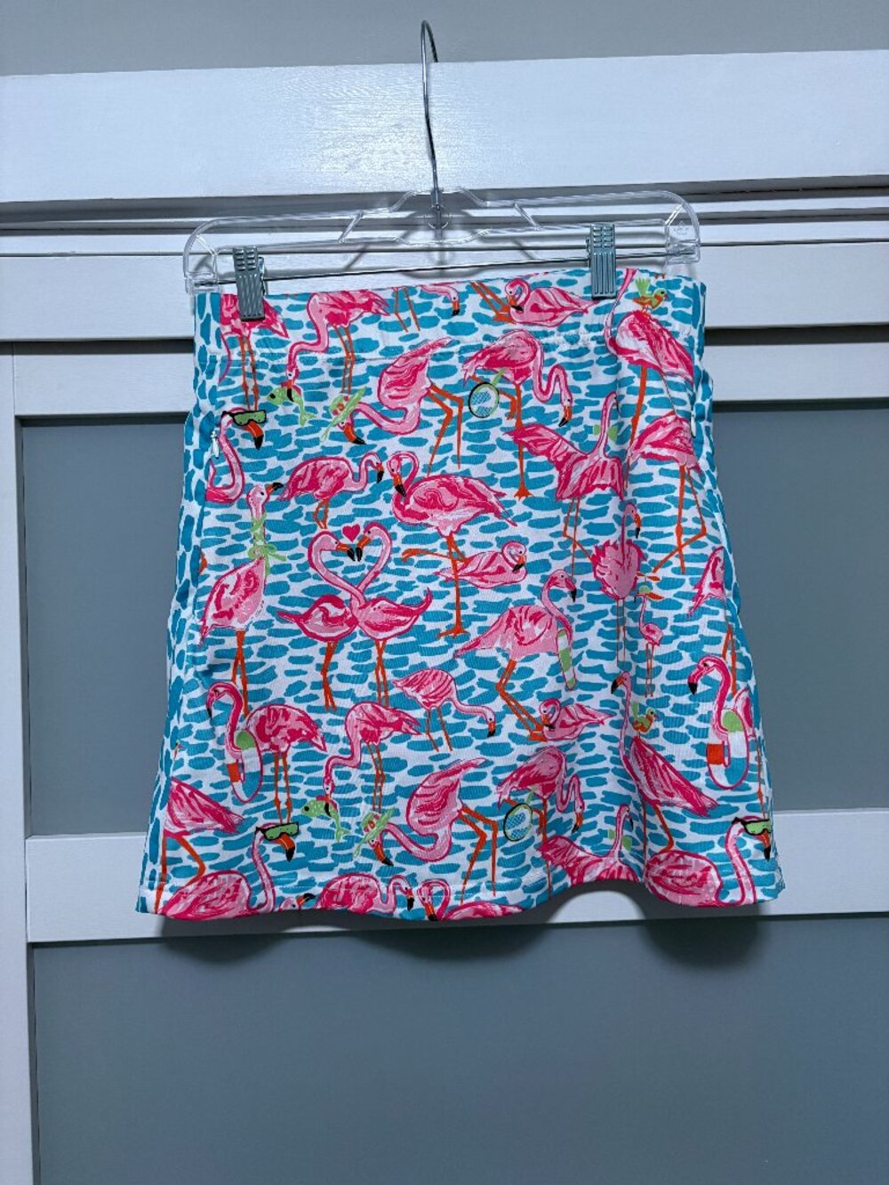 Gretchen Scott Flamigo Tennis Tropical Printed Skort sz S  Fun EUC